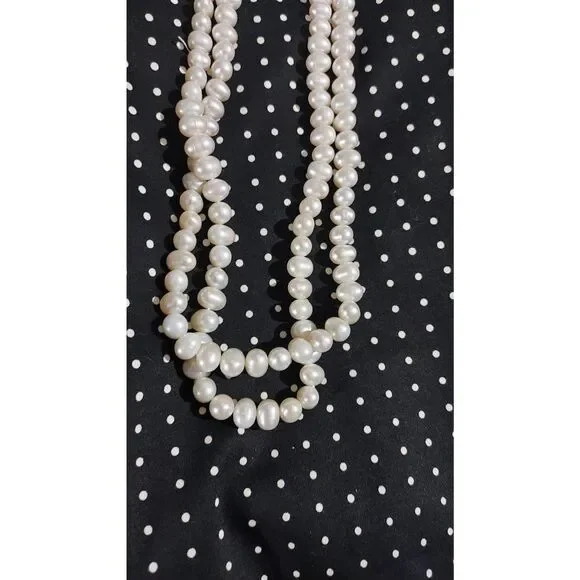 Authentic Baroque Freshwater Pearl Opera Length 36" Necklace - Picture 4 of 7